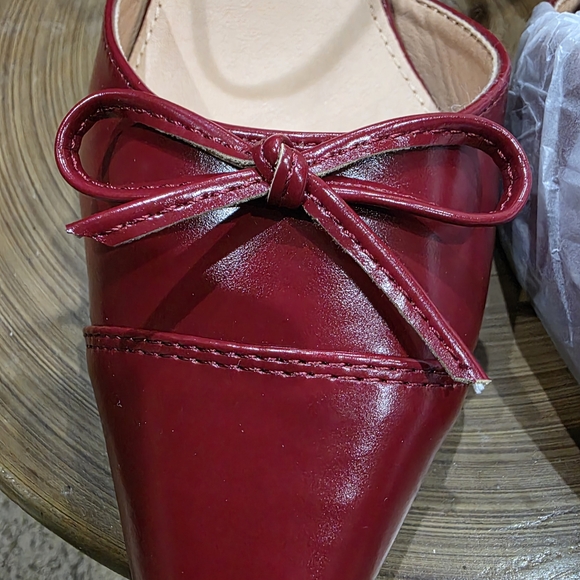 Chic Maroon Ankle Strap Heels - Picture 7 of 9